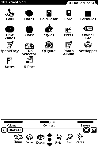 Drag these icons to the button bar if you wish
