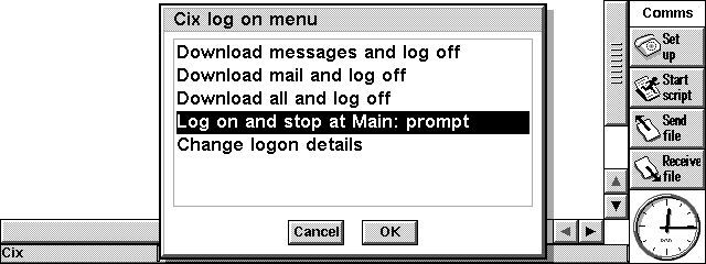 the CIX Comms script