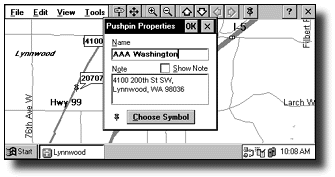 Streets 2.0 lets you define custom locations as PushPins