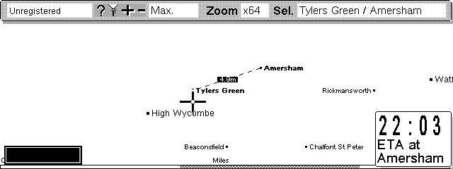and time to arrive when you have a route selected