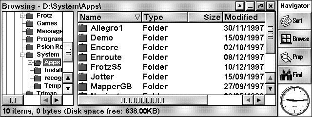 Browsing a CF card with a Series 5