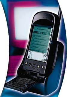 mock up of the Qualcomm pdQ PalmOS smartphone